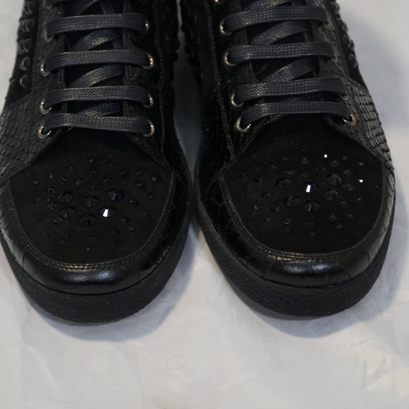 LORIBLU Studded Designer High-Top Sneakers - Picture 7 of 8